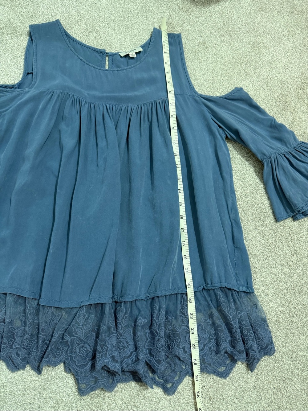 Umgee Soft Blue Ruffle Tunic - Picture 7 of 10
